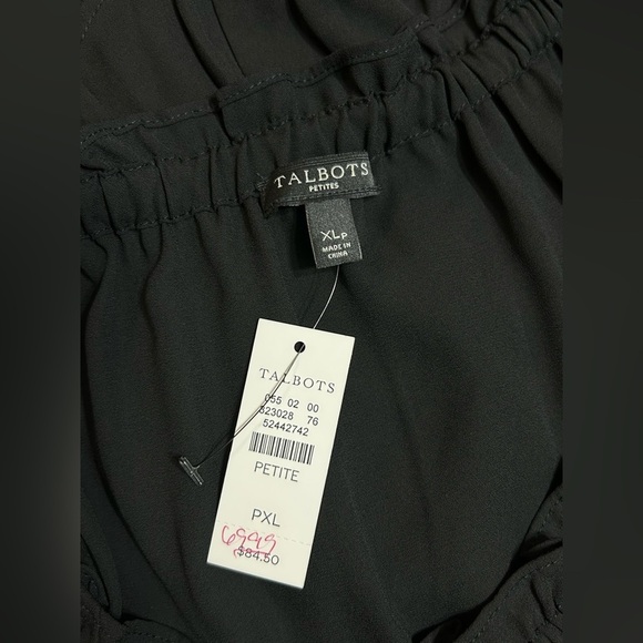 New! Talbots Ruffle Multi Wear Long Sleeve Peasant Blouse - Picture 2 of 9